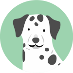 graphic portrait of a Dalmatian dog